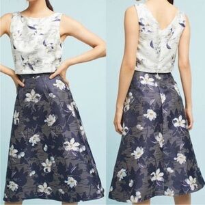 NWT EVA FRANCO -  Floral Jacquard Top & Skirt Set